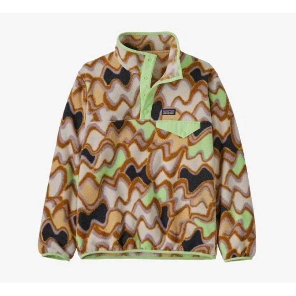 Patagonia Youth Lightweight Synchilla Snap-T Pullover Currents Large NWT $89